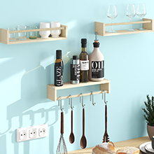 bulk purchase fixwal nursery shelves, 16.5 inch floating bookshelves for wall set of 3, baby nursery decor, solid wood wall mounted shelves for books (natural wood) trade price