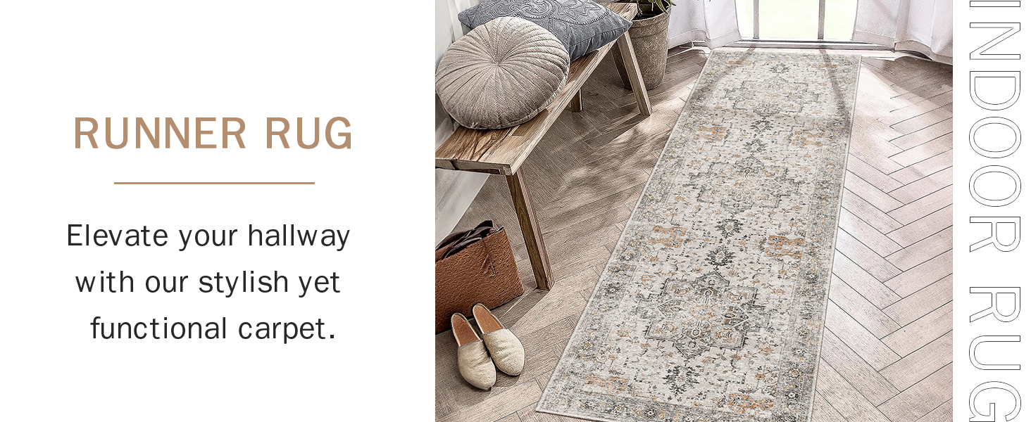 global sourcing genimo area rug 2x3 doormat, machine washable low pile rugs, small retro chenille entryway mat for entrance, hallway, kitchen and corridor, light taupe brown oem/odm services