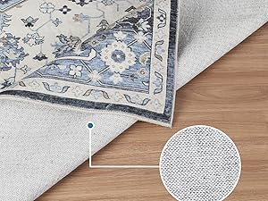 global sourcing dripex vintage collection washable area rug - 2x3 door mat small entryway rug distressed non-slip low-pile floor carpet for indoor front entrance kitchen bathroom living room bedroom oem/odm services