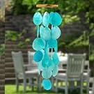 producer to buyer solange & frances wind chimes for outside – gifts for mom, ideal gifts for women who have everything, turquoise capiz shell windchimes, gardening gifts for grandma, indoor decor discounted pricing