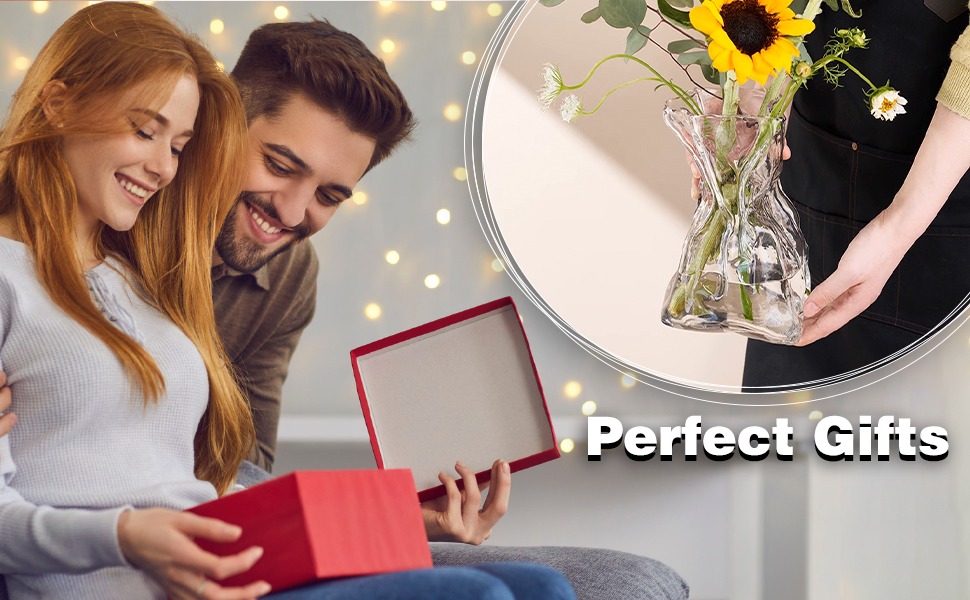 oem/odm services 6 inch small glass flower vase, irregular clear flower vases for centerpiece table indoor desk decor, modern art decorative vase for home office wedding bookshelf housewarming gift affordable bulk deals
