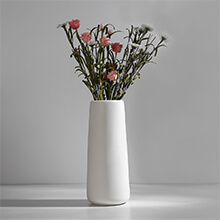 oem/odm services ceramic vases - nordic minimalism style decoration, elegant vase for mantel, table, living room decoration, white modern geometric decorative flowers vases for home decor affordable bulk deals