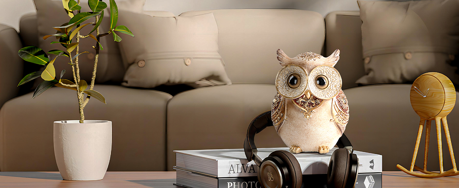 dropship from factory owl statue for home decor accents,owl decor for bookshelf bedroom living room office table desk mantle tv stand boho decoration,modern shelf decor accents animal sculptures for birds lovers,owls gift mass production supply
