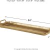 wholesale direct signature design by ashley posy decorative metal serving tray, gold finish bulk purchase at factory prices