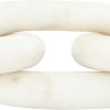 dropship from factory bloomingville 13"l decorative marble chain link figurine, white mass production supply