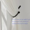 bulk purchase vrss wall mount curtain tiebacks drapery holdbacks curtain holdback hooks simple style (2pcs black) factory discount