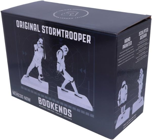 supplier direct nemesis now original stormtrooper bookend figurines 18.5cm, resin, white, officially licensed original stormtrooper merchandise, two stormtrooper figures to keep your books upright - pack of 2 wholesale prices