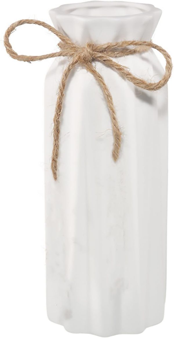 oem/odm services white ceramic vase-flower vase dried flower vase for modern home decor, fit for foyer living room fireplace bedroom kitchen,decent gift, 8.27" h affordable bulk deals