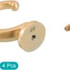 bulk purchase uxcell 4pcs curtain holdback, aluminum alloy wall mounted curtain holders drapery tieback hooks for living room bedroom office (gold) factory discount