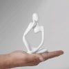 dropship from factory brownlove 3pcs decor white thinker statue abstract art sculpture，resin collectible figurines for home living room office shelf decoration mass production supply
