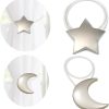bulk purchase magnetic curtain tiebacks 1 pair curtain clips rope holdbacks moon and star shape window curtain tie backs silver for home office art decorative drapes factory discount