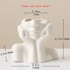 oem/odm services white ceramic face vase, female form head half body bust vases boho feminist minimalism decorative modern nordic style flower vase for home living room office book shelf decor (medium) affordable bulk deals