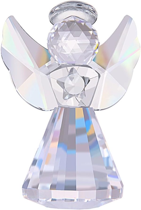 dropship from factory longwin crystal angel figurine christmas decorative clear glass home decor ornaments collecible gift idea mass production supply