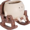 oem/odm services face flower pots for plants rocking chair planters funny succulent planter live cute resin flower pots head planter for indoor outdoor plants gift ideas for mother and christmas affordable bulk deals