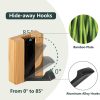 competitive pricing jsver wooden wall hooks 4pcs wall mounted wall hooks, single organizer hook rack, folding wood wall hangers, wall coat rack hooks for hanging clothes, hats, bags, towels, keys one-stop wholesale