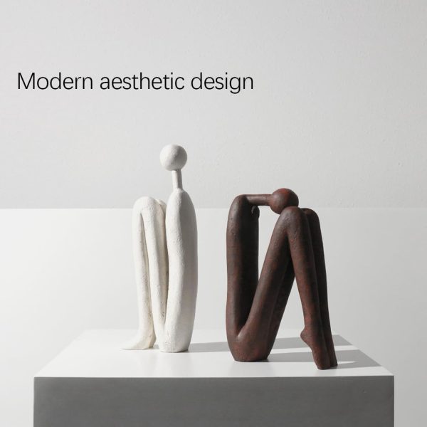 supplier direct decorative bookends for heavy books, thinker statue book holders for shelves & office desk, abstract decor aesthetic book ends stoppers, modern bookshelf decoration wholesale prices