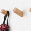 competitive pricing wood wall hooks, 4 pack coat hooks mounted rustic wooden heavy duty robe hook hat rack | for hanging bathroom towels clothes hanger (beech wood) one-stop wholesale