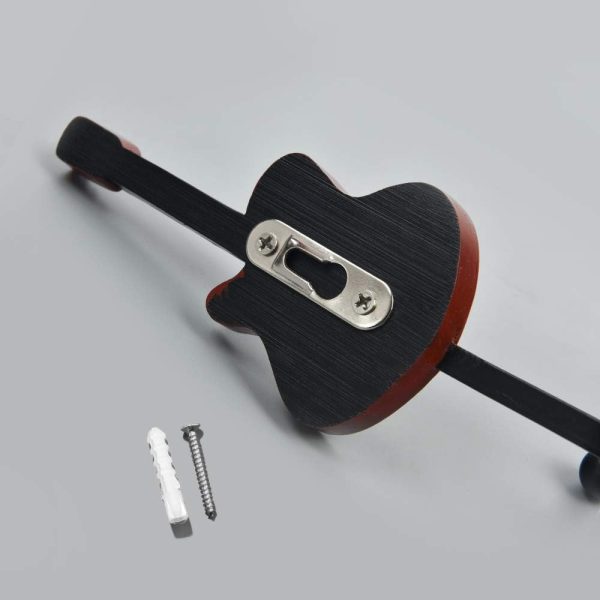 competitive pricing kungyo vintage guitar shaped decorative hooks rack hangers for hanging clothes coats towels keys hats metal resin hooks wall mounted heavy duty (3-pack) (guitar hook-b) one-stop wholesale