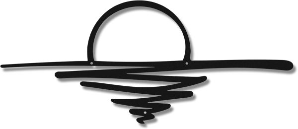 factory direct hushee small sunrise metal wall art mid century boho decor sunshine minimalist design modern sunset interior art sun design wall art for room living room kitchen bedroom, 16.93 x 7.09''(black) volume discount