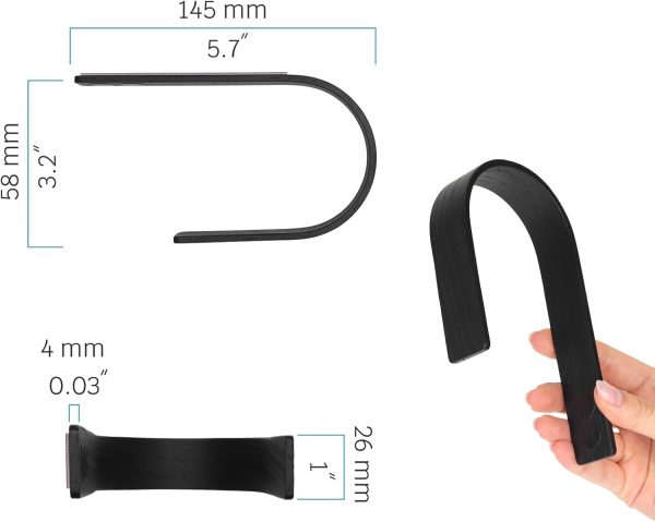 bulk purchase wood curtain holdbacks - set of 2 black modern farmhouse holdback for drapes, hooks for walls, curtains tiebacks wall mount, wooden curtain pullbacks hook, drapery holders, home decor factory discount
