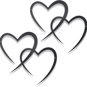 factory direct oyefly infinity heart metal wall decor,infinity heart wall decor for room living,wedding decor (black, style3 11.4 x 10.7in) volume discount
