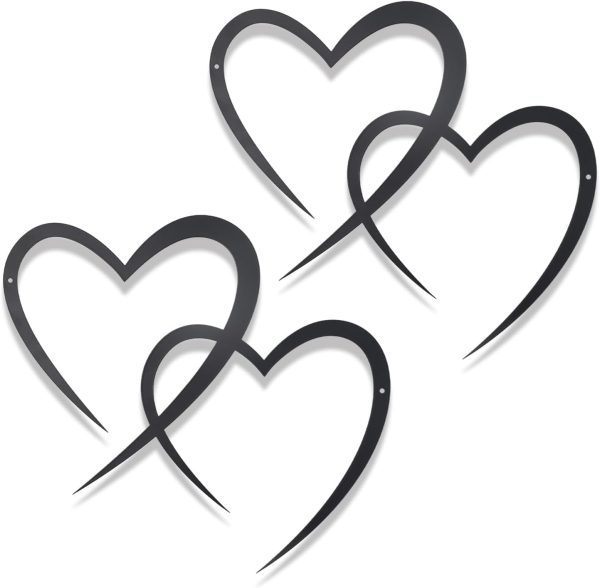 factory direct oyefly infinity heart metal wall decor,infinity heart wall decor for room living,wedding decor (black, style3 11.4 x 10.7in) volume discount