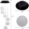 producer to buyer mortime led solar crystal ball wind chime, 25" mobile hanging wind chime for home garden decoration, automatic light changing color discounted pricing