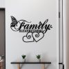 factory direct xort family sign metal wall decor, metal family wall art, family is everything sign for living room, bedroom wall hanging decor. (black - 16 x 10 inch) volume discount