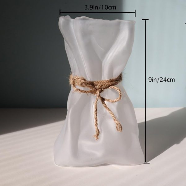 oem/odm services kaitnax glass vase irregular shaped flower vase art decorative flower vase for wedding, dinning, bookshelf, home decoration or gift white affordable bulk deals
