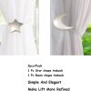 bulk purchase magnetic curtain tiebacks 1 pair curtain clips rope holdbacks moon and star shape window curtain tie backs silver for home office art decorative drapes factory discount