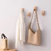 competitive pricing homedo 4pack adhesive wall hooks hat rack, wooden coat hooks wall mounted, decorative hooks single organizer hat hanger towel rack, heavy duty hooks (rectangle-beech,4p) one-stop wholesale