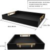 wholesale direct wooden decorative coffee table tray, 16" serving tray with handles, matte finish decorative tray, ottoman tray for living room, perfume, vanity dresser organizer (carbon black) bulk purchase at factory prices