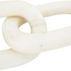 dropship from factory bloomingville 13"l decorative marble chain link figurine, white mass production supply