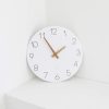 bulk purchase mooas flatwood wall clock,12" wood wall clock non-ticking sweep movement decorative wall clock battery operated wall clock for home living room kitchen bedroom office school (wood) trade price