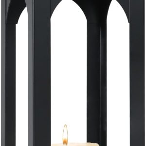 custom wholesale decorative candle lantern 12.7" high, medium hanging candle lanterns decorative indoor & outdoor, black vintage metal lantern holders for porch, wedding party, halloween, christmas decorations oem/odm services