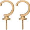 bulk purchase uxcell 4pcs curtain holdback, aluminum alloy wall mounted curtain holders drapery tieback hooks for living room bedroom office (gold) factory discount