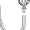bulk purchase sumnacon set of 2 metal curtain holdbacks - wall mounted drapery tiebacks with screws, decorative window treatment holdbacks for bedroom livingroom office, silver factory discount