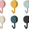 competitive pricing 6 pack adhesive hooks cute utility hooks, key hooks for wall decorative, for hanging hat, towel, key, towel hook wall mount for home, kitchen, bathroom, office one-stop wholesale