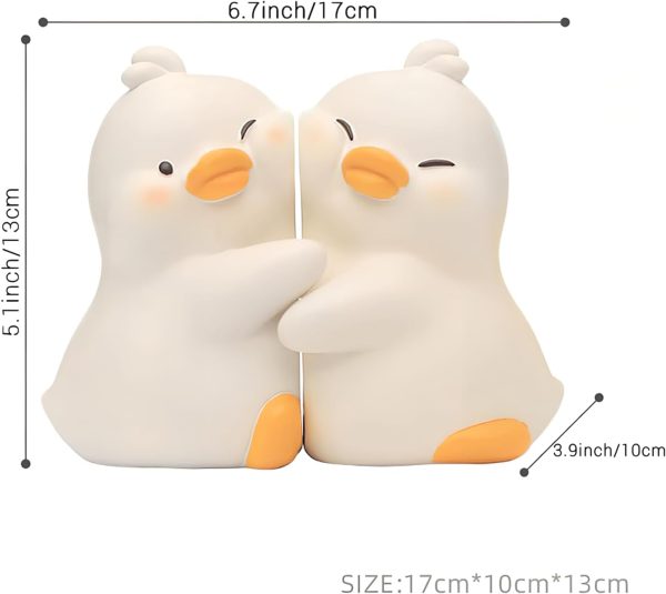 supplier direct cute bookends, cute hug ducks decorative bookend, book ends for shelves, cute home decor unique book holders book stoppers funny book end for kids children desk office bookshelf decor wholesale prices