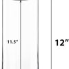 oem/odm services cys excel clear glass cylinder vase (h:12" d:4") | multiple size choices glass flower vase centerpieces | hurricane floating candle holder vase affordable bulk deals