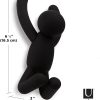 competitive pricing umbra buddy wall hooks – decorative wall mounted coat hooks for hanging coats, scarves, bags, purses, backpacks, towels and more, set of 3, black one-stop wholesale