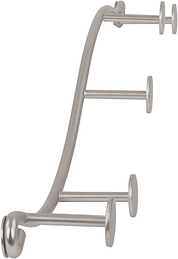 competitive pricing spectrum sweep wall mount 5-hook rack (satin nickel) - wire storage for entryway, bathroom, backpack, coat, jacket, purse, belt, robe, & more / home décor & apartment essential one-stop wholesale
