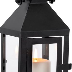 custom wholesale nuptio garden lanterns for candles, 20cm/7.87in tall vintage style pillar candle holder, metal halloween candle holders, hanging decorative candle lanterns for wedding christmas parties indoor outdoor oem/odm services