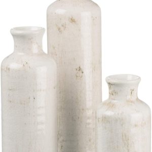 oem/odm services sullivans white ceramic vase set, farmhouse decor, home decorative vase, vases for your kitchen, bedroom, office, living room, bathroom, & shelf centerpiece table decorations (cm2333) affordable bulk deals