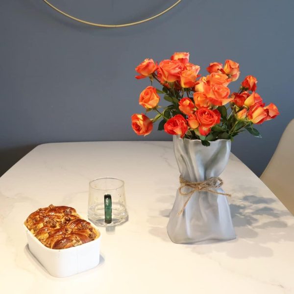 oem/odm services kaitnax glass vase irregular shaped flower vase art decorative flower vase for wedding, dinning, bookshelf, home decoration or gift white affordable bulk deals