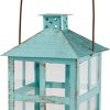 custom wholesale kate aspen vintage blue distressed large rustic lantern, 7.5 inch oem/odm services