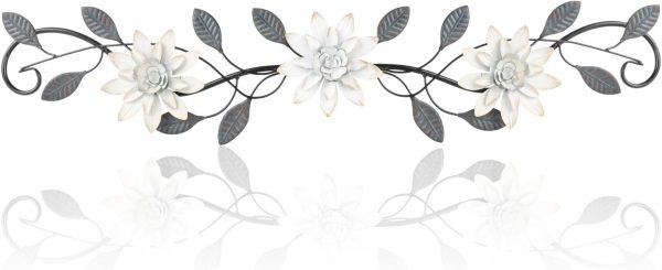 factory direct khjcxs metal wall art modern minimalist metal flowers wall decor horizontal wall art iron artwork,for over door,bedroom,living room,kitchen,office metal scroll wall decor volume discount