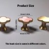 competitive pricing solid brass decorative wall hooks, coat backpack purse screw-in wall hangers, wall mounted fancy hooks (shining gold 4 pack) one-stop wholesale