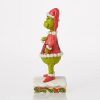 dropship from factory enesco dr. seuss grinch by jim shore happy grinch santa christmas figurine, resin hand painted crafted collectible decorative figurines christmas home decor sculpture statue gift, 6.5 inch, multicolor mass production supply
