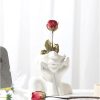 oem/odm services face vase,flower vase desk decor,ceramic body vase female form ideal shelf decor,modern farmhouse table decor,small cute vase bookshelf decor half face vase 5.5'' l x 4.8'' h affordable bulk deals
